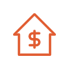 icon of a house with a dollar sign inside